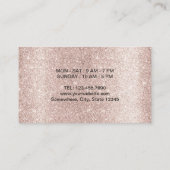 Moderne Blush Roos Gold Coffee Coffee Klantenkaartje (Achterkant)