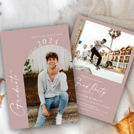 Moderne Blush Roos Minimale fotografie Kaart