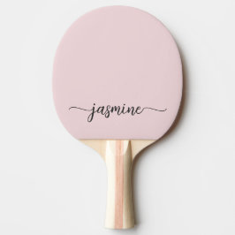Moderne Blush Roze Aangepaste Naam Handtekening Sc Tafeltennisbatje