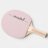 Moderne Blush Roze Aangepaste naam Handtekening Sc Tafeltennisbatje (Zijkant)