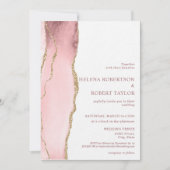 Moderne blush roze agaat kaart (Voorkant)