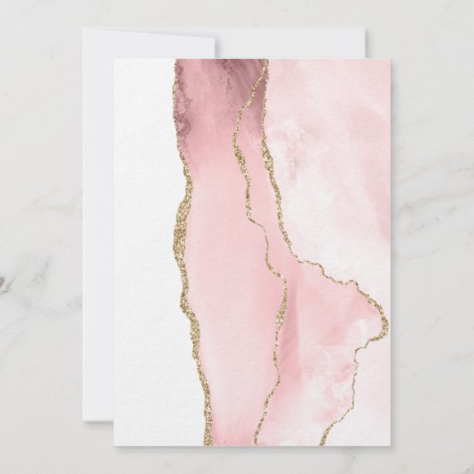 Moderne blush roze agaat kaart (Achterkant)