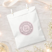 Moderne Blush Roze Baby Meisje Douche Bedankzakje (Geknipt)