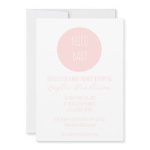 Moderne Blush roze Baby shower uitnodiging