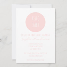 Moderne Blush roze Baby shower uitnodiging
