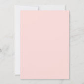 Moderne Blush roze Baby shower uitnodiging (Achterkant)