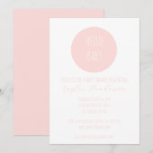 Moderne Blush roze Baby shower uitnodiging (Voorkant / Achterkant)