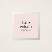 Moderne Blush Roze Beauty Professional Vierkante Visitekaartjes (Voorkant)