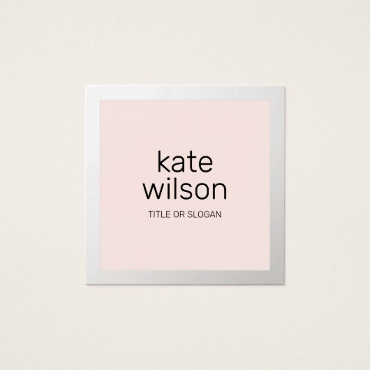 Moderne Blush Roze Beauty Professional Vierkante Visitekaartjes (Voorkant)