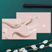 Moderne Blush Roze Beauty Salon Nail Artiest Visitekaartje