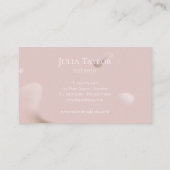 Moderne Blush Roze Beauty Salon Nail Artiest Visitekaartje (Achterkant)