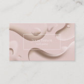 Moderne Blush Roze Beauty Salon Nail Artiest Visitekaartje (Voorkant)
