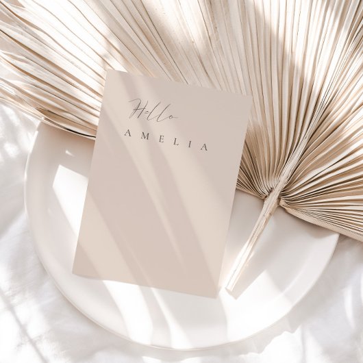 Moderne Blush Roze Blank Table Guest Place Card