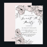 Moderne Blush Roze Bloem Sweet 16 Party Uitnodigin Kaart<br><div class="desc">Een elegante en vrouwelijke zoete zestien feestuitnodiging met blush roze bloemen met sierlijk script. Deze botanische lieve zestien uitnodiging is perfect voor de lente,  buiten en het is een meisje baby showers.</div>