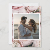 Moderne blush roze boterbloem bloemen kaart (Achterkant)