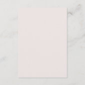 Moderne Blush Roze bruiloft Details Informatiekaartje (Achterkant)