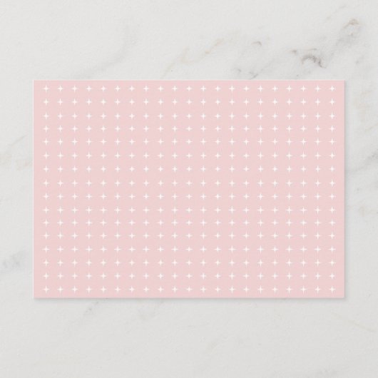 Moderne blush roze bruiloft details invoegen kaart (Achterkant)