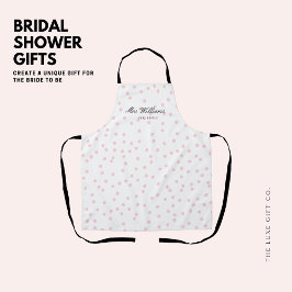 Moderne Blush roze Confetti bride om Schort te wor