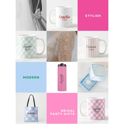 Moderne Blush roze Confetti bride om Schort te wor