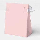 Moderne Blush Roze Eenvoudige Script Monogram Naam Bedankdoosjes (Achterkant)