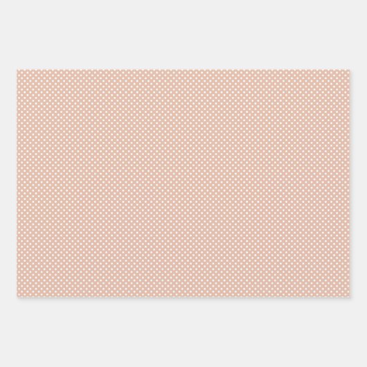 Moderne blush roze elegante polka dot kerst inpakpapier vel (Voorkant 2)