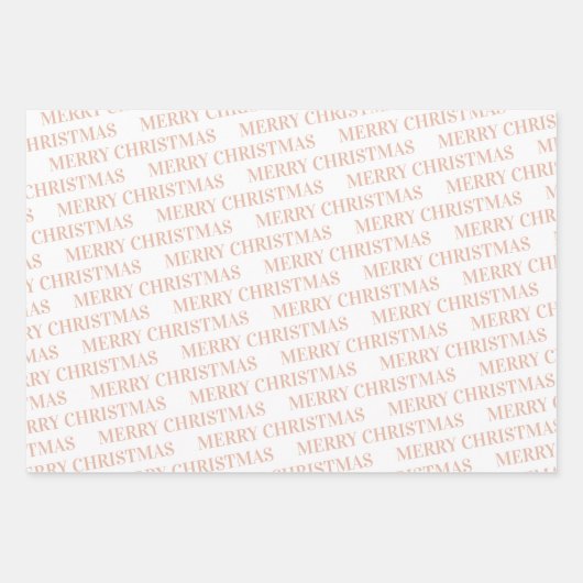 Moderne blush roze elegante polka dot kerst inpakpapier vel (Voorkant)