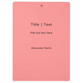 Moderne Blush Roze Familie 12 Fotocollage Custom Klembord (Achterkant)