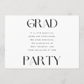 Moderne Blush roze Folie Afstudeerder Foto Partij  Kaart (Achterkant)