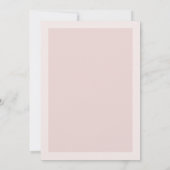 Moderne blush roze foto bruiloft repetitie kaart (Achterkant)