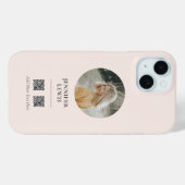 Moderne Blush Roze Foto Social Media Zakelijk Case-Mate iPhone Case (Achterkant (horizontaal))