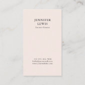 Moderne Blush Roze Foto Sociale Media Visitekaartje (Achterkant)