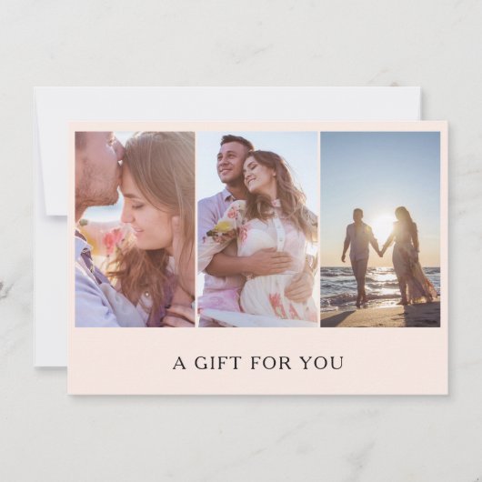 Moderne Blush roze fotografie cadeaubon (Voorkant)