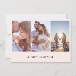 Moderne Blush roze fotografie cadeaubon