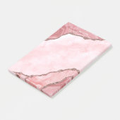 Moderne Blush roze geode Post-it® Notes (Schuin)