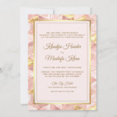 Moderne Blush Roze Geometrische Zeshoekige Moslim  Kaart (Achterkant)