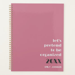 Moderne Blush Roze Gepersonaliseerde Organisatie Planner