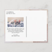 Moderne Blush Roze Glitter Sparkle Foto Feestdagenkaart (Achterkant)