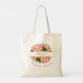 Moderne Blush Roze Gouden Eredame Tote Bag (Achterkant)