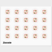 Moderne Blush Roze Gouden Retouradres   Ronde Sticker (Vel)
