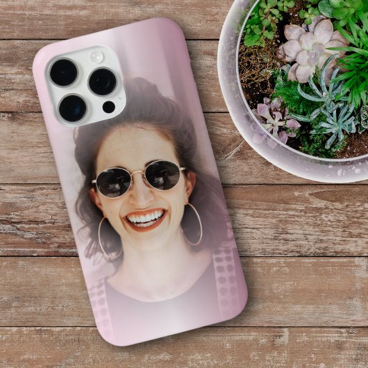 Moderne Blush Roze Gradient Een Foto Case-Mate iPhone Case