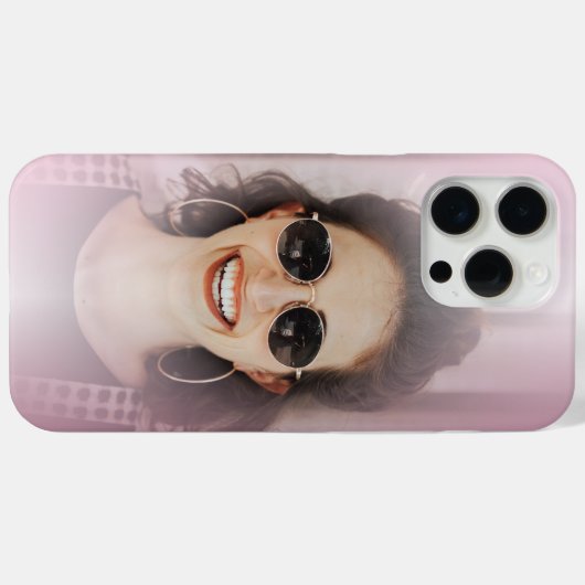 Moderne Blush Roze Gradient Een Foto Case-Mate iPhone Case (Achterkant (horizontaal))