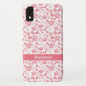 Moderne Blush roze heldere tropische bloemen Case-Mate iPhone Case (Achterkant)