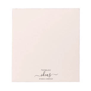 Moderne blush roze ideeën naam papier pad notitieblok