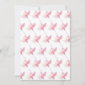 Moderne Blush Roze Kersenbloesem Bloemen Verjaarda Kaart (Achterkant)