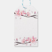 Moderne Blush Roze Kersenbloesem Sakura Verjaardag Cadeaulabel (Achterkant)
