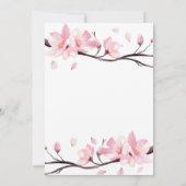 Moderne Blush Roze Kersenbloesem Sakura Verjaardag Kaart (Achterkant)