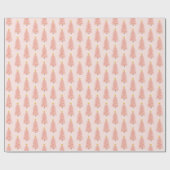 Moderne Blush roze kerstboom op feestdag in Roos Cadeaupapier (Vlak)