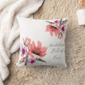 Moderne blush roze lange petel wildflower #3 kussen (Deken)