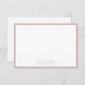 Moderne Blush Roze leraar Dank je Kaarten (Voorkant / Achterkant)