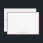 Moderne Blush Roze leraar Dank je Kaarten<br><div class="desc">Druk uw bedankt uit naar al uw bovenliggende helpers met deze moderne,  roze,  gepersonaliseerde briefkaarten.</div>